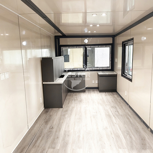 บ้านสำเร็จรูปอเนกประสงค์แบบขยายได้ โครงสร้างเหล็ก Q235 แข็งแรง สำหรับใช้เป็นบ้านพักตากอากาศ หรือสำนักงานในสวนหลังบ้าน - Product Image 5