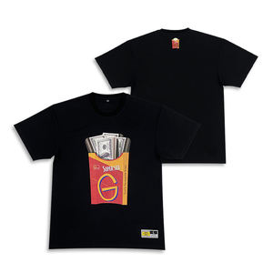 Magliette all'ingrosso con Logo in cotone ricamato e Design <span class=keywords><strong>viola</strong></span> con motivo di stampa personalizzato - Product Image 2