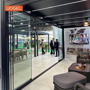 Pergola bioclimatique motorisée <span class=keywords><strong>d</strong></span>'extérieur de luxe Pergola de jardin anti-pluie Pare-soleil en alliage <span class=keywords><strong>d</strong></span>'aluminium Pergola Gazebos - Product Image 2