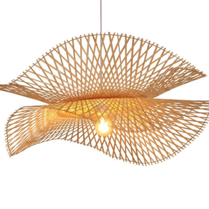 <span class=keywords><strong>Suspension</strong></span> en paille de bambou à la mode Salon de style japonais Wabi-Sabi LED 2700K Lumière suspendue blanche chaude - Product Image 4
