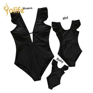 Shinyolife — bikini assorti en famille, maillot de bain Sexy à motif léopard rose, pour mère et fille, pour la plage, papa et fils - Product Image 1