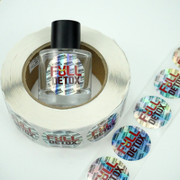 Impresión de pegatinas permanentes holográficas redondas pequeñas pegatinas fabricante de etiquetas personalizadas pegatinas con logotipo