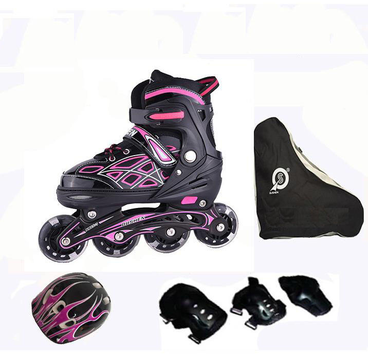 Boys Kids Adjustable Inline Skates, Girls Inline Skates for Kids, Beginner Roller Skates for Girls Men and Ladies Outdoor