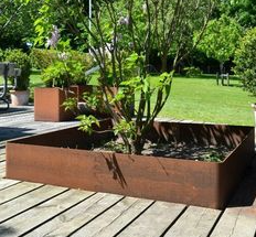 Décoration murale en métal Corten, jardinière suspendue pour la maison et le jardin, pots à fleurs en acier Corten, jardinière personnalisée - Product Image 4