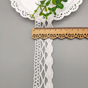 Passamaneria in Cotone Sbiancato con <span class=keywords><strong>Occhi</strong></span> di Pesce, Larghezza 1-5cm, con Pizzo in Cotone Intrecciato per Accessori Fai-da-Te per Tende - Product Image 6