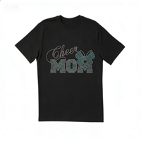 Transferts de strass thermocollants personnalisés pour T-shirts et vêtements, motif « Cheer Mom », vente en gros