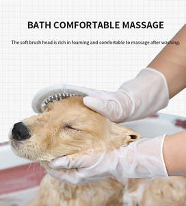 Gants de bain et de massage pour animaux de compagnie, gants de toilettage pour animaux de compagnie, en PVC écologique, imperméables, pour l'élimination des poils - Product Image 4