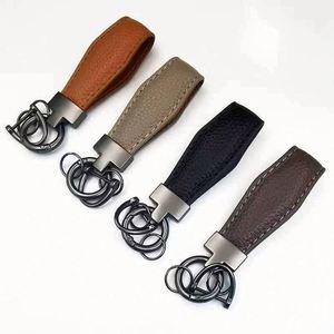 Customizable PU <b>Rope</b> Keychain Pendant Zinc Alloy Modern Art Durable High Quality Fashionable Car Key <b>Chain</b> for Car Household Use - Product Image 1