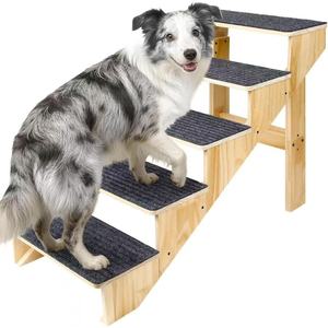 Escalier pour animaux de compagnie en bois massif, antidérapant, pour chien et chat, marches de chevet, forme rectangulaire, meubles pour animaux de compagnie à plusieurs niveaux - Product Image 1