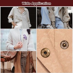 Uxcell – boutons à pression en métal pour couture, attaches à pression pour vêtements, artisanat DIY, noir - Product Image 5