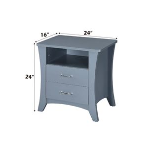 DB Colt Grey Finish Accent Table Mesita de noche elegante - Product Image 2