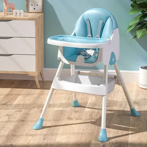 5 safety belt kursi tinggi bayi Suppliers-Meja Makan Kualitas Tinggi Kustom Furnitur Putar Kayu Anak-anak dengan Sabuk Pengaman Kursi Tinggi Bayi Dapat Dikonversi