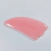 Masseur facial et corporel de haute qualité HZ, logo personnalisé, outil de grattage en pierre de jade rose quartz Gua Sha