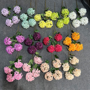 Bouquets de fleurs d'hortensia artificielles en soie Yixuan pour décorations de mariage, arrangements au sol et compositions florales éternelles - Product Image 2