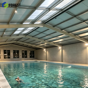 Complexe piscinier modulaire clé en main en acier, grande portée, automatisé, résistant à l'humidité, type natatorium - Product Image 1
