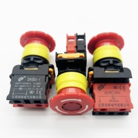 Diamètre du SKB0-PZ401D 22mm Diamètre de tête 40mm Corps court Illuminé Urgence EStop Twist Reset Un bouton poussoir normalement fermé