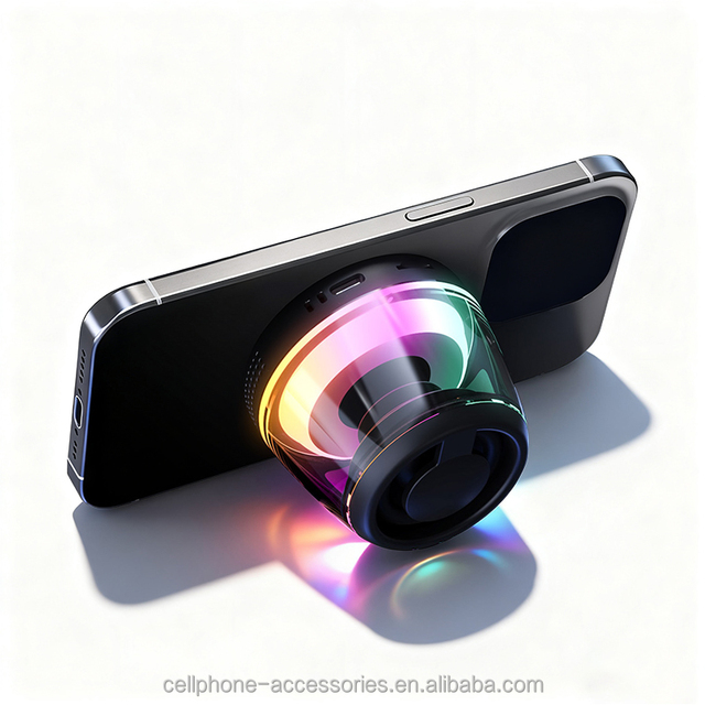 Mini Portable Magnetic Bluetooth TWS Speaker Phone Holder with RGB Light Wireless Speaker Wireless Stereo Customize Logo