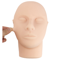 Tête éneuse en silicone haute résistance, visage avec os, pour enseigner l'édonie médicale