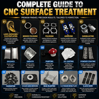 Usinage CNC de précision, pièces métalliques personnalisées, service complet de traitement de surface, anodisation, peinture en poudre, sablage à billes