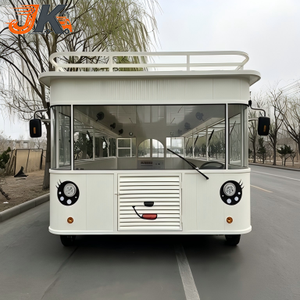 Camion de restauration mobile de 20 pieds de style bus rétro, avec impressions de logo personnalisées, <span class=keywords><strong>remorque</strong></span> à glaces, chariot à hamburgers et cuisine complète - Product Image 3