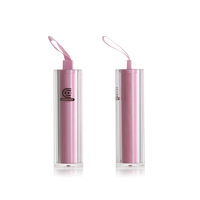 Bouteilles en plastique roses vides doubles de luxe en gros Emballage cosmétique pour rouge à lèvres