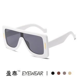 Y2K Futuristic <b>Oversized</b> <b>Sunglasses</b> Women UV400 PC Frame Grey Outdoor Fashion Glasses - Product Image 5