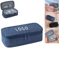 Vente en gros d'étuis cosmétiques de voyage écologiques en coton pour hommes, mini trousse de toilette Gurly personnalisée, trousse de maquillage en toile avec logo