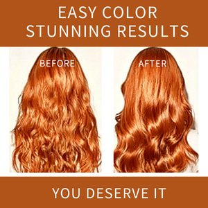 Crème colorante pour cheveux orange, teinte vive, haute pigmentation, résistante à la décoloration, longue durée, brillance lisse, hydratante, professionnelle, OEM ODM - Product Image 3