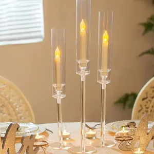 イベントパーティーの装飾燭台テーブル燭台アクリル背の高いキャンドルホルダー結婚式用