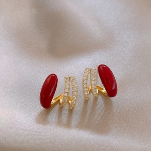 Pendientes de Botón de Estilo Retro Francés con Múltiples Capas para Chicas, Accesorio de <span class=keywords><strong>Moda</strong></span> Diaria <span class=keywords><strong>y</strong></span> Joyería para Fiestas, Regalo de Cumpleaños Perfecto - Product Image 2