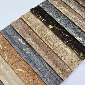 Tissu de luxe en velours sergé imprimé feuille d'or, teint uni, résistant aux déchirures, à armure croisée, pour la confection de robes et de vêtements, vente en gros - Product Image 4