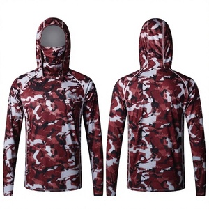 Nouveau style 2026 – Chemise de pêche à capuche personnalisée pour homme, séchage rapide, protection solaire, avec masque intégré, motif camouflage - Product Image 1
