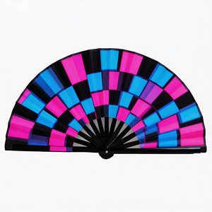 Abanicos Plegables UV Personalizados con Impresión Reactiva al por Mayor para Mujeres, para Fiestas y Festivales Rave, Decoraciones Hechas de Bambú - Product Image 5