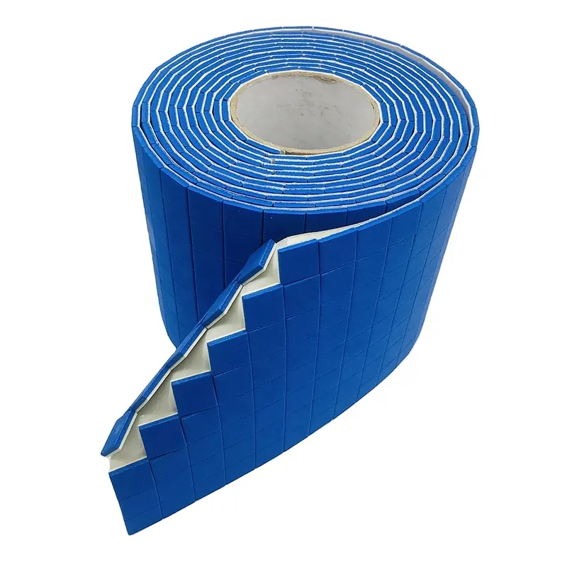 18*18*3+1mm Adhesive Backed Blue EVA Rubber With Cling Foam Glass Buffer Protection Separator Pads