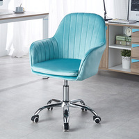 Chaise de salle à manger en tissu velours, pied métallique de luxe, pivotant et moderne, gris, livraison directe