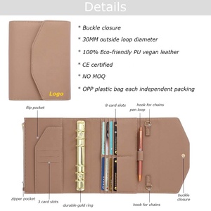 Yihe 11-màu pebbled da A6 Ngân Sách chất kết dính kế hoạch tùy chỉnh vòng chất kết dính hàng đầu người bán trường/văn phòng phẩm quà tặng Lá bay - Product Image 5