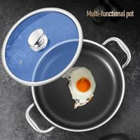 Kacq Panci Memasak Anti Lengket 26Cm 3 Lapis Panci Sup Pemasak Baja Tahan Karat 3ply Pot Sarang Lebah