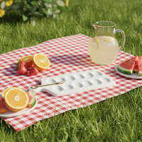 Plateau de service en marbre blanc avec rainure pour œufs, plateau à dessert en marbre naturel avec fourchette en métal pour le thé de l'après-midi