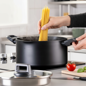 Statement Line <b>Saucepan</b> Ø 24 cm Metal Aluminium and Plastic Induction Cooker Compatible Pack of 6 for Restaurants - Product Image 3