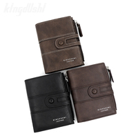 Dompet Kartu Kredit Slim PU Hitam Vintage Pria, Dompet Kartu Bank Bisnis Kecil