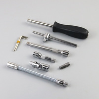 Juego de llaves de trinquete combinadas de 46 piezas para metalurgia, juego de llaves de vaso de 1/4 de pulgada, herramientas mecánicas para reparación de automóviles