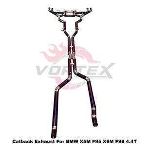 ท่อไอเสียแบบ Catback วาล์วควบคุมเสียง Vortex Purple TA1 ไทเทเนียมประสิทธิภาพสูง เชื่อมด้วยวิธี TIG สำหรับ X5M F95 X6M F96 S63 4.4T V8 ปี 2020-2025 แบบติดตั้งโดยตรง - Product Image 3