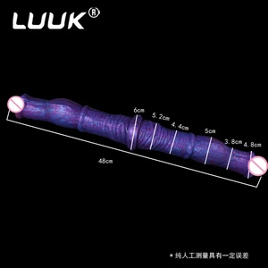 LUUK Super Long Double Head Sex Toys Big Knot Penis <b>Dildo</b> Soft Liquid Silicone Anal Plug Sex Toys for Women Lesbian Products - Product Image 3