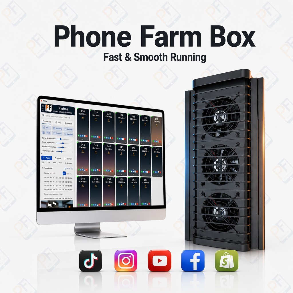 Phone Farm Box - Controle Unificado para Mais de 20 Dispositivos