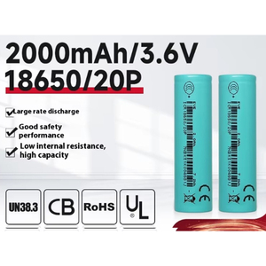 Batterie cylindrique lithium-ion 18650 3,6 V 2000 mAh, source d'alimentation pour outils électriques, échantillon 18650 - Product Image 2