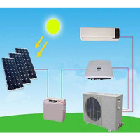 Climatiseur solaire 100%, système divisé, onduleur cc/climatiseur mural fendu/climatiseur solaire 100% 24 heures