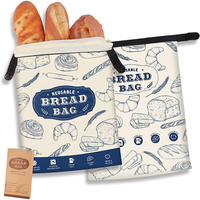 Sacs à pain personnalisés réutilisables pour pain maison au levain, en tissu RPET, sacs de rangement anti-poussière pour la cuisson du pain