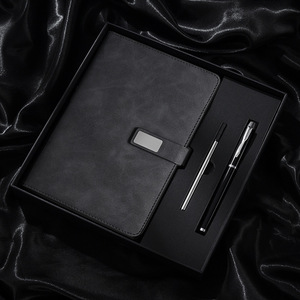 Đơn giản dày bìa cứng nhiệt chủ đề may A5 Tạp Chí agendas Quà Tặng máy tính xách tay thiết lập với bút - Product Image 1