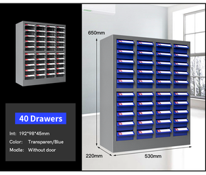 LEADLOONG 40-Drawer Standing Cabinet 530*220*650MM Steel Metal Plastic <strong>Storage</strong> File for Tools and <strong>Drawings</strong> - Product Image 5