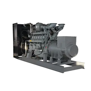 Perkins power 1100kw asli UK, generator diesel 1375KVA wadah senyap AC Tiongkok